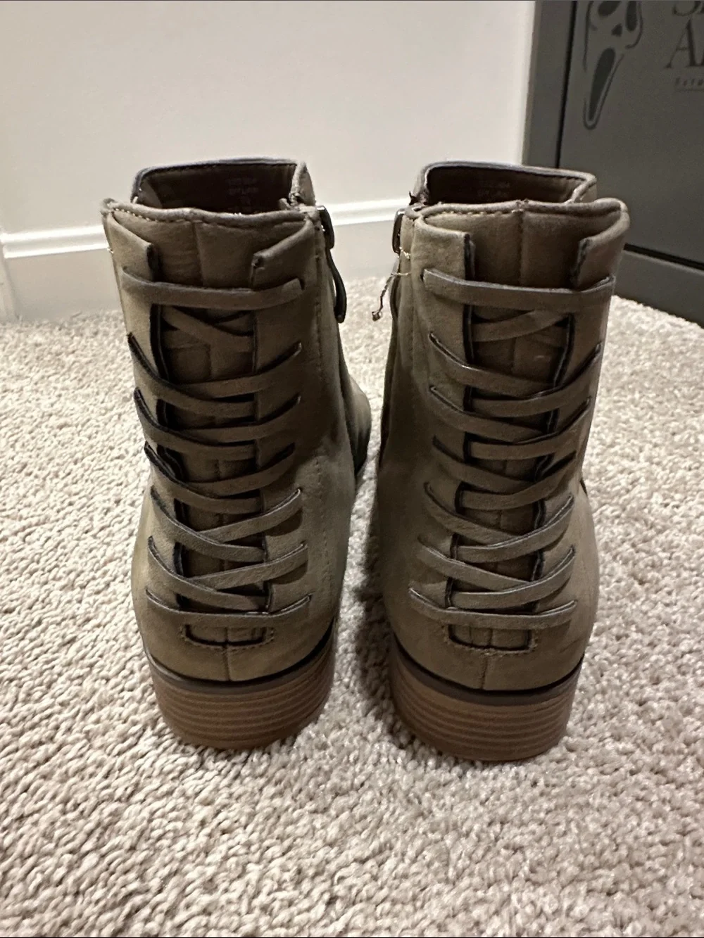 Women's Taupe Ankle Booties - Stylish Side-Zip